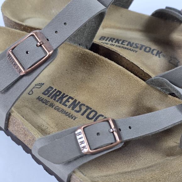 Birkenstock Mayari Stone Gray Birko-Flor Slide Sandals Sz 39 EU/ Wmns 8.5 US - Picture 3 of 10